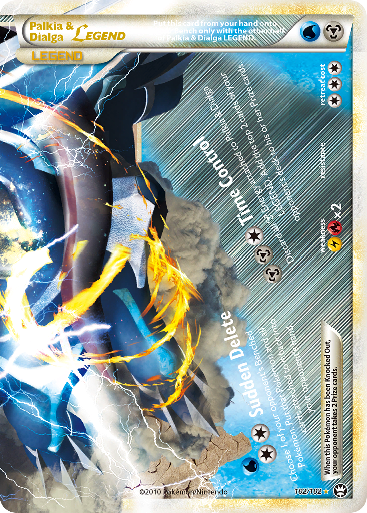 Palkia & Dialga LEGEND (102/102) [HeartGold & SoulSilver: Triumphant] | Eastridge Sports Cards & Games