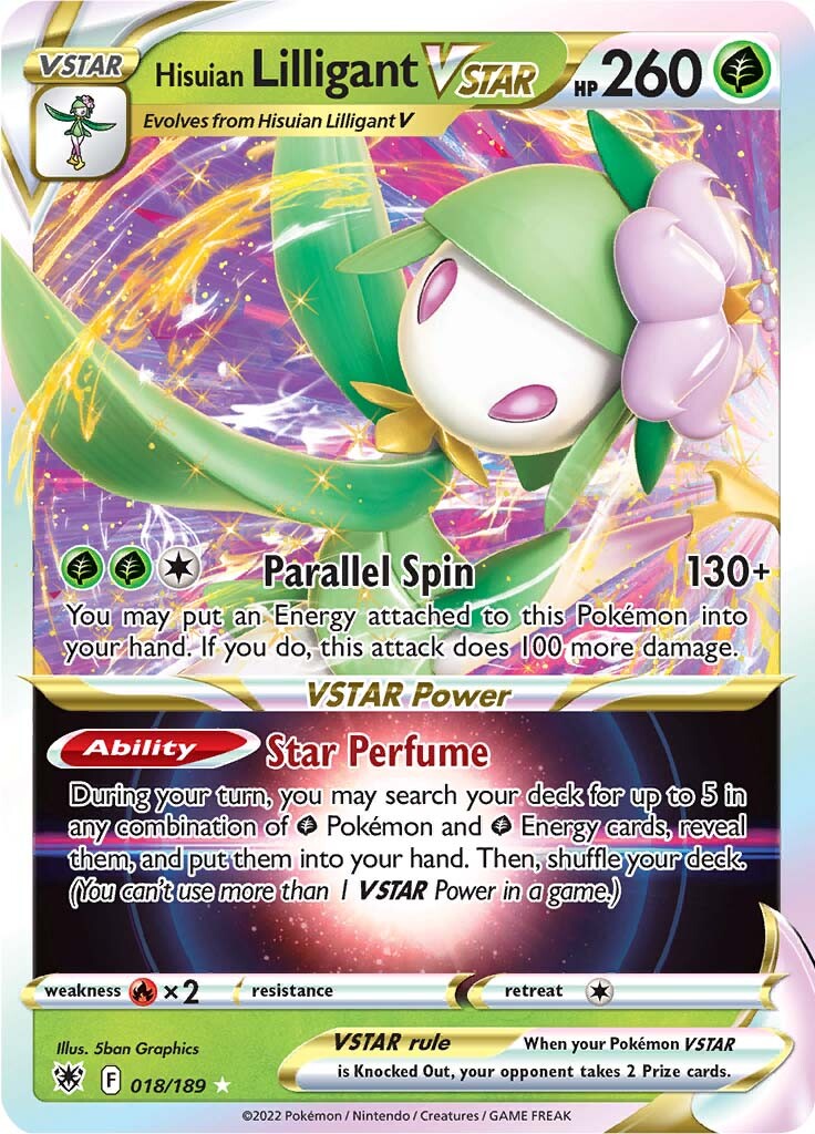 Hisuian Lilligant VSTAR (018/189) [Sword & Shield: Astral Radiance] | Eastridge Sports Cards & Games