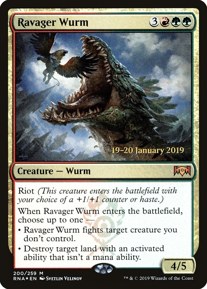 Ravager Wurm [Ravnica Allegiance Prerelease Promos] | Eastridge Sports Cards & Games