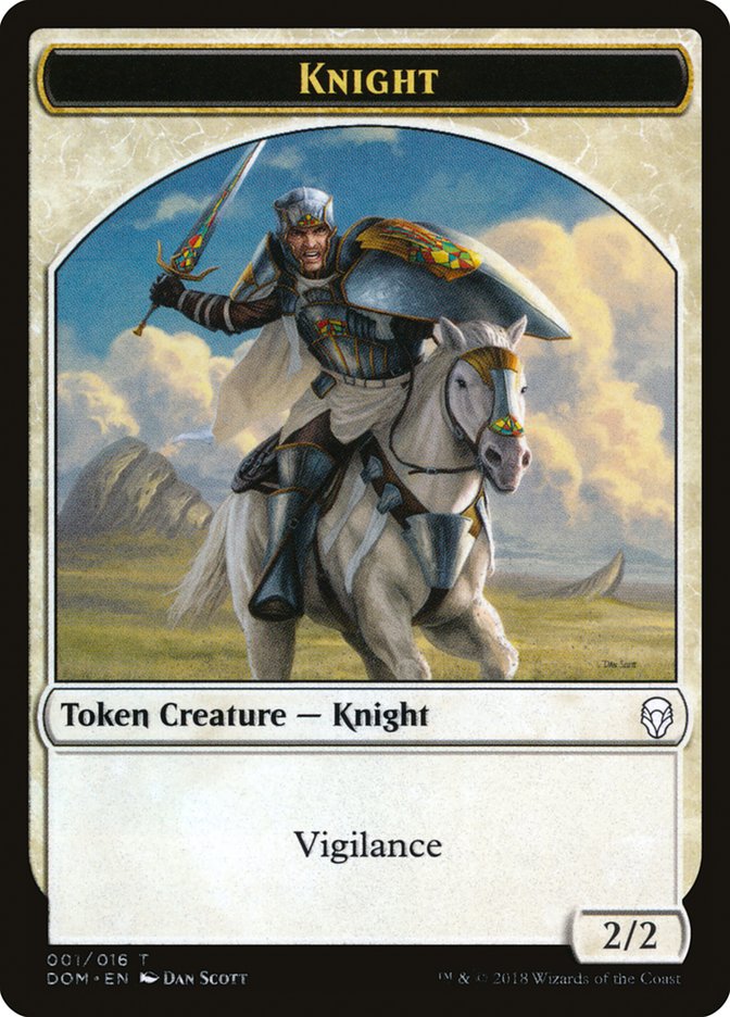 Knight (001/016) [Dominaria Tokens] | Eastridge Sports Cards & Games