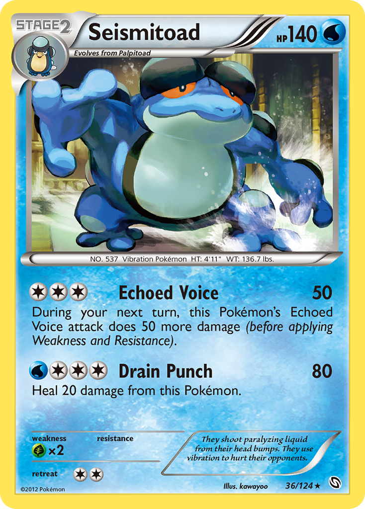 Seismitoad (36/124) [Black & White: Dragons Exalted] | Eastridge Sports Cards & Games