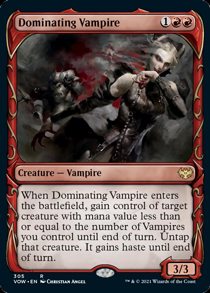 Dominating Vampire (Showcase Fang Frame) [Innistrad: Crimson Vow] | Eastridge Sports Cards & Games