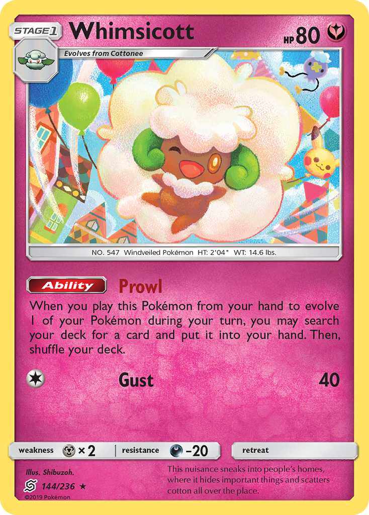 Whimsicott (144/236) [Sun & Moon: Unified Minds] | Eastridge Sports Cards & Games