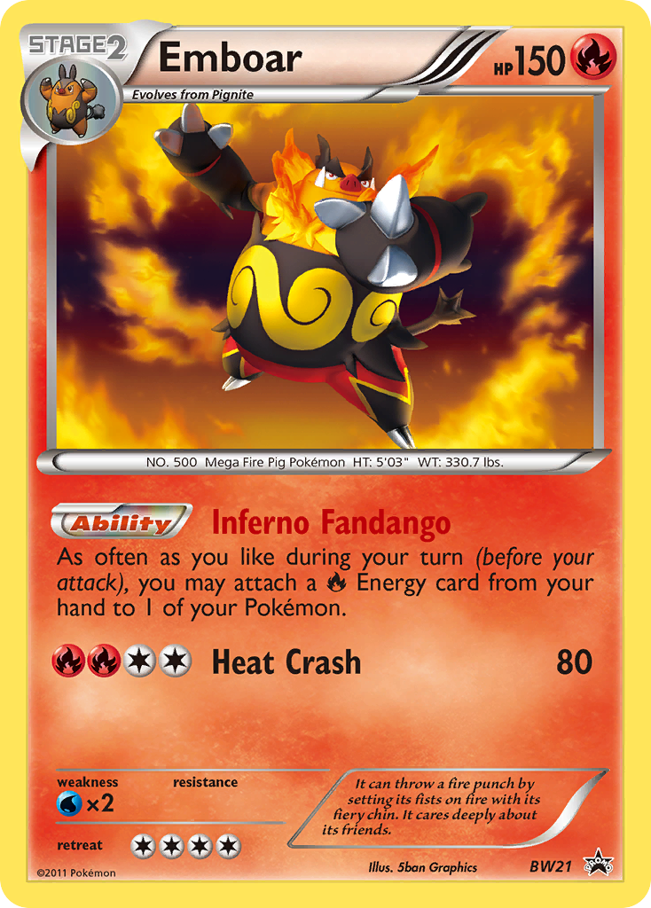 Emboar (BW21) [Black & White: Black Star Promos] | Eastridge Sports Cards & Games