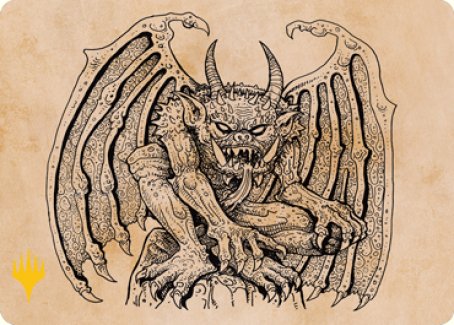 Cloister Gargoyle (Showcase) Art Card (Gold-Stamped Signature) [Dungeons & Dragons: Adventures in the Forgotten Realms Art Series] | Eastridge Sports Cards & Games