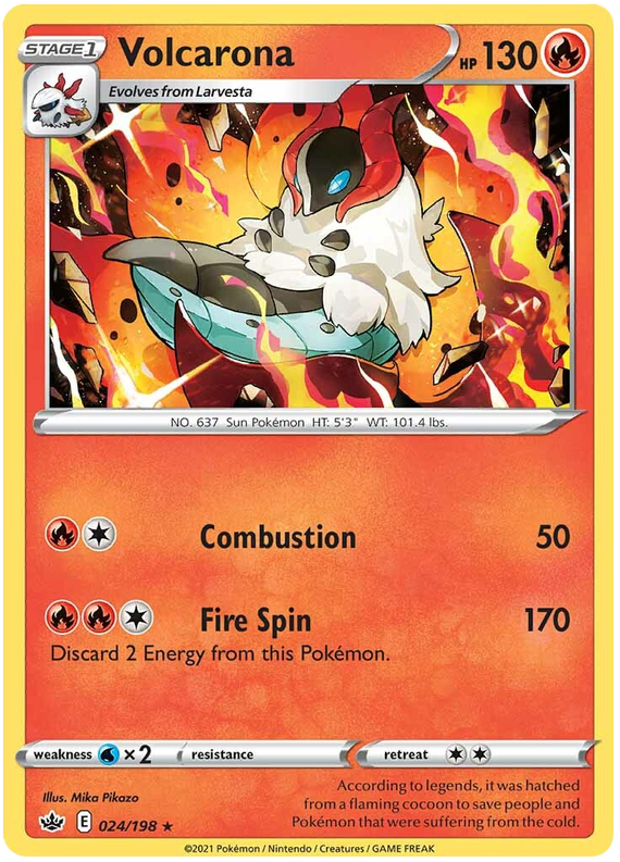 Volcarona (024/198) [Sword & Shield: Chilling Reign] | Eastridge Sports Cards & Games