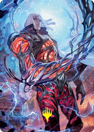 Tezzeret, Betrayer of Flesh Art Card (Gold-Stamped Signature) [Kamigawa: Neon Dynasty Art Series] | Eastridge Sports Cards & Games