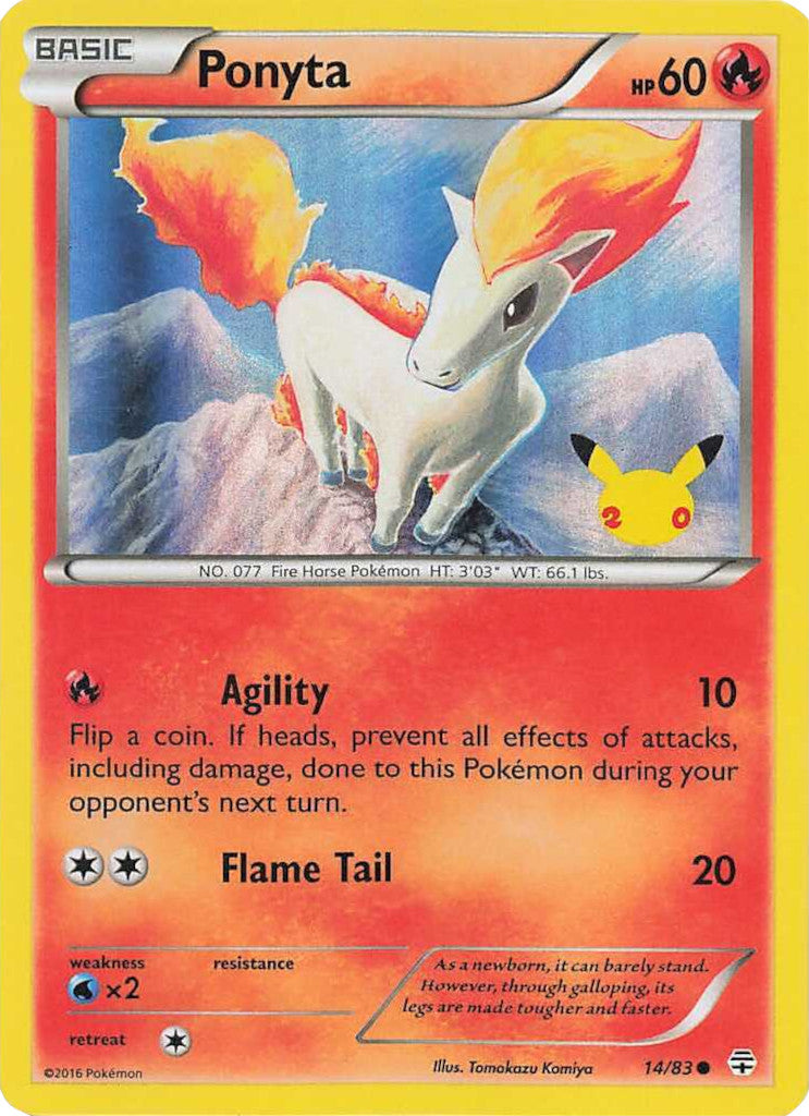 Ponyta (14/83) (20th Anniversary Stamp) [XY: Generations] | Eastridge Sports Cards & Games