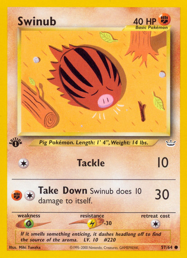 Swinub (57/64) [Neo Revelation 1st Edition] | Eastridge Sports Cards & Games