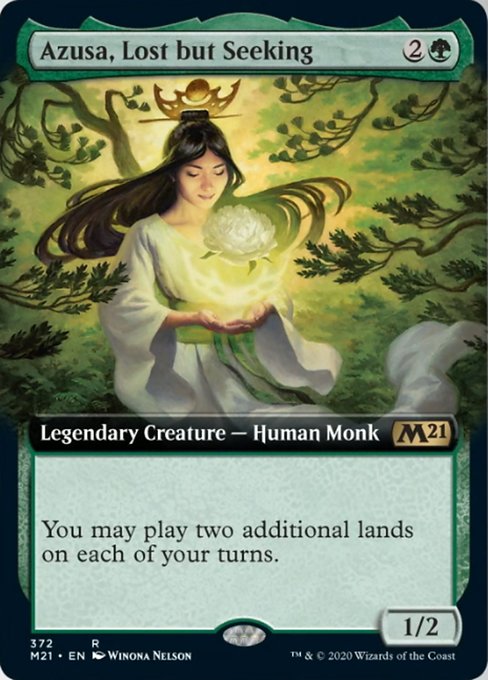 Azusa, Lost but Seeking (Extended Art) [Core Set 2021] | Eastridge Sports Cards & Games