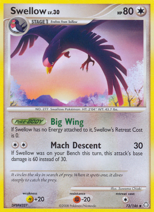 Swellow (73/146) [Diamond & Pearl: Legends Awakened] | Eastridge Sports Cards & Games