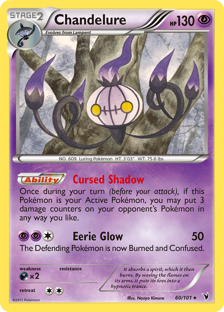 Chandelure (60/101) [Black & White: Noble Victories] | Eastridge Sports Cards & Games