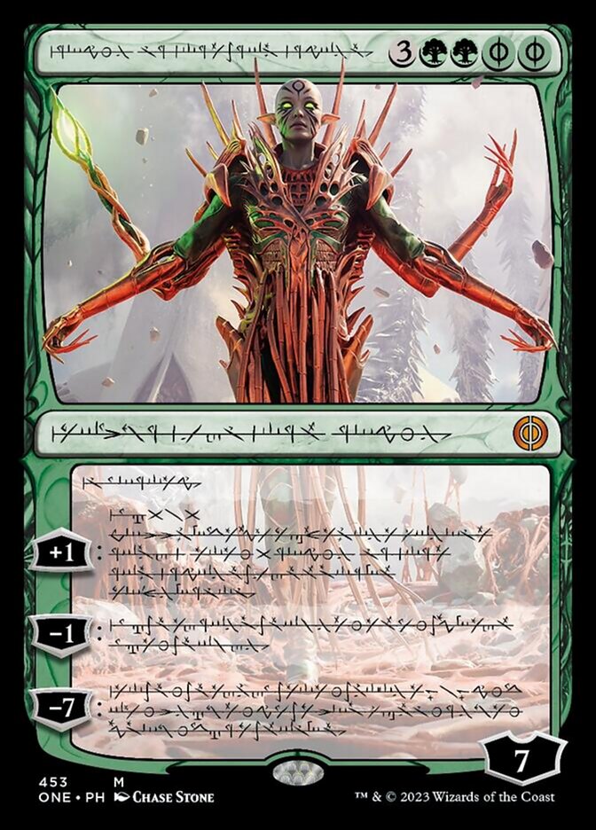 Nissa, Ascended Animist (Phyrexian Step-and-Compleat Foil) [Phyrexia: All Will Be One] | Eastridge Sports Cards & Games