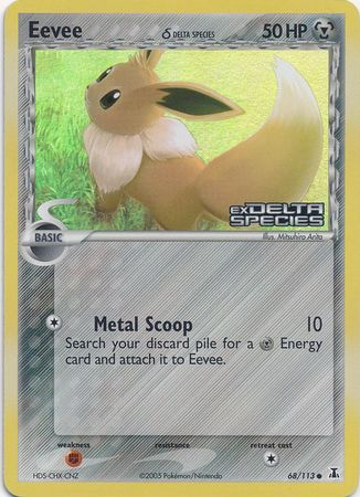 Eevee (68/113) (Delta Species) (Stamped) [EX: Delta Species] | Eastridge Sports Cards & Games