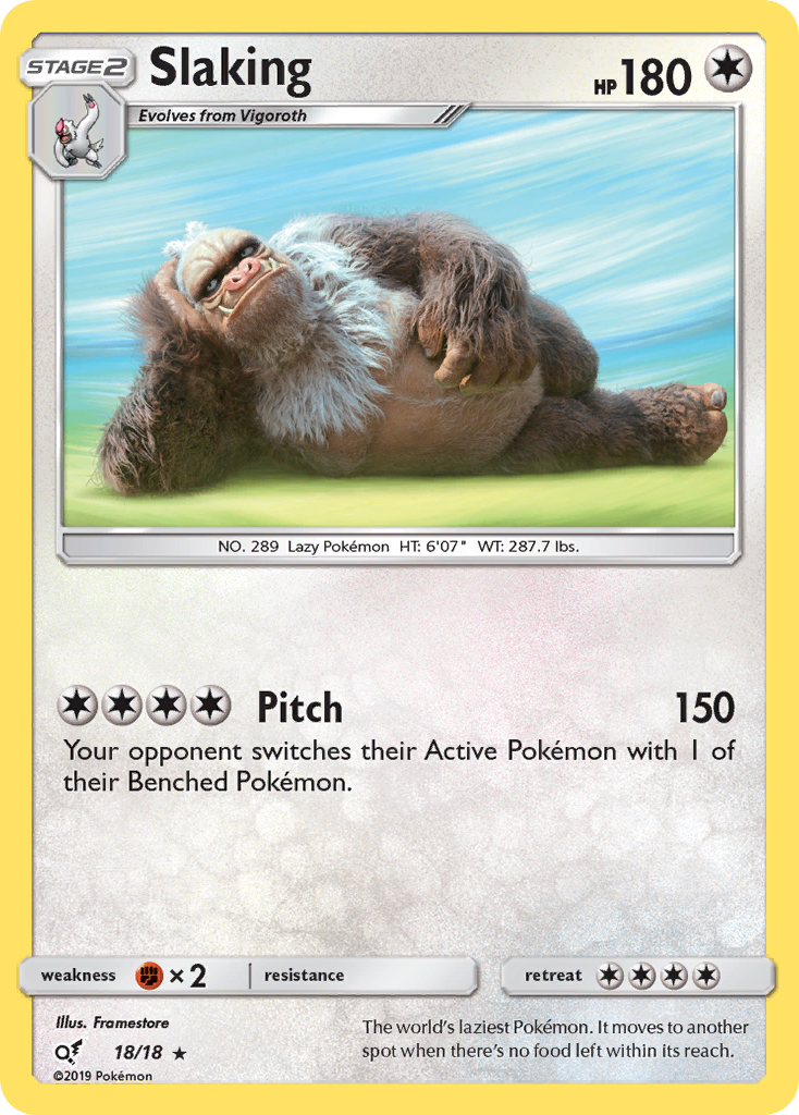 Slaking (18/18) [Sun & Moon: Detective Pikachu] | Eastridge Sports Cards & Games