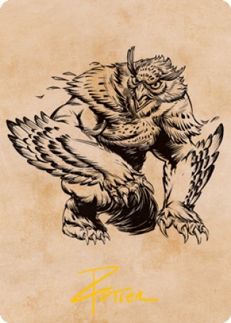 Owlbear (Showcase) Art Card (Gold-Stamped Signature) [Dungeons & Dragons: Adventures in the Forgotten Realms Art Series] | Eastridge Sports Cards & Games