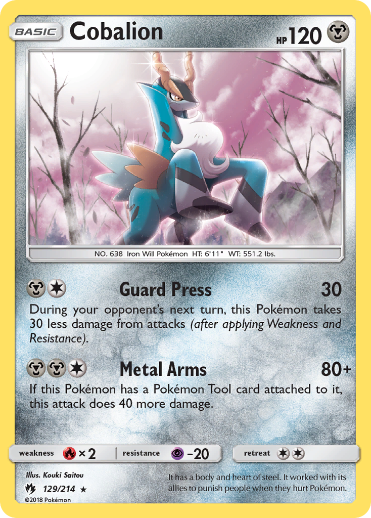 Cobalion (129/214) [Sun & Moon: Lost Thunder] | Eastridge Sports Cards & Games