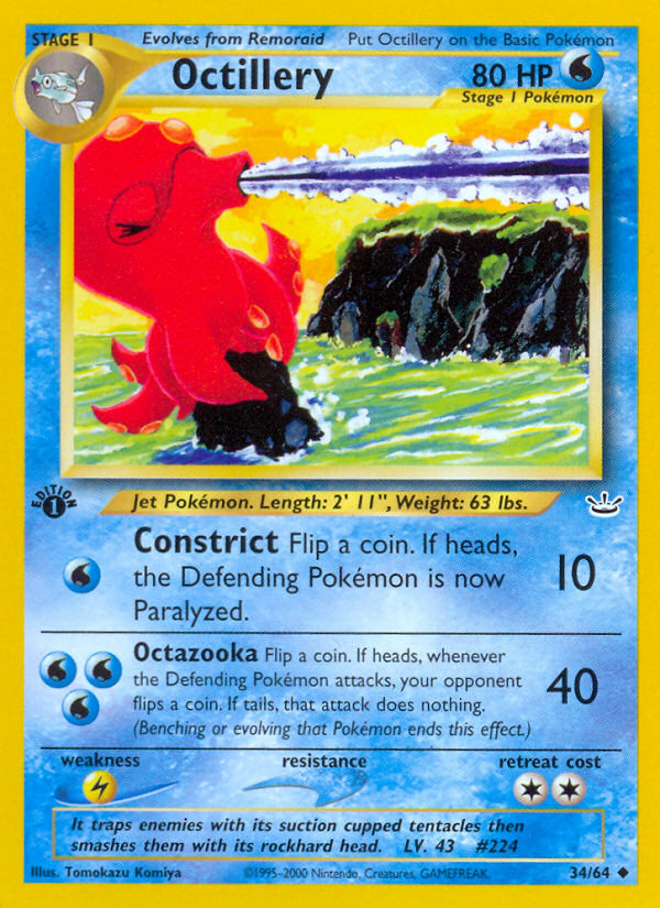 Octillery (34/64) [Neo Revelation 1st Edition] | Eastridge Sports Cards & Games