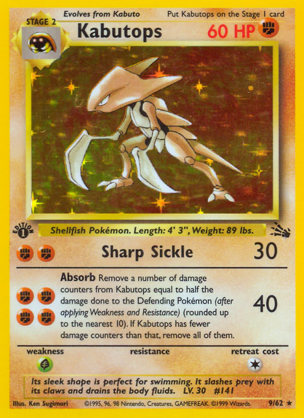 Kabutops (9/62) [Fossil 1st Edition] | Eastridge Sports Cards & Games