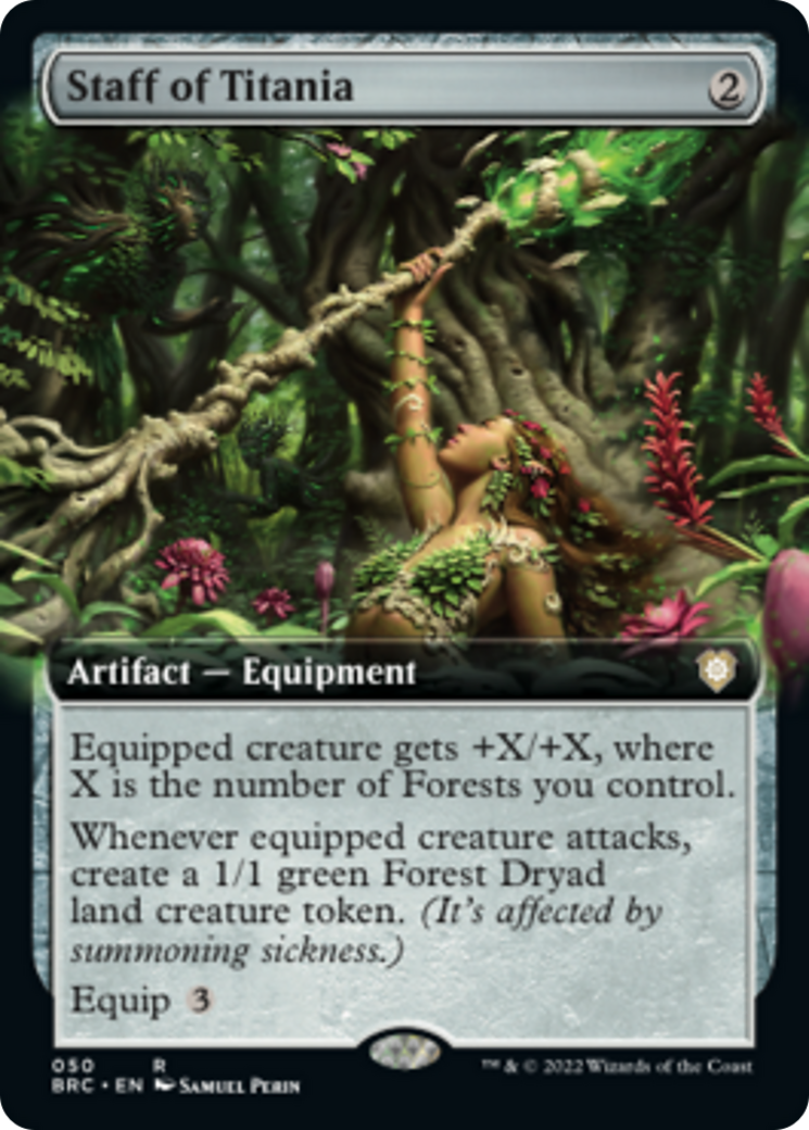 Staff of Titania (Extended Art) [The Brothers' War Commander] | Eastridge Sports Cards & Games