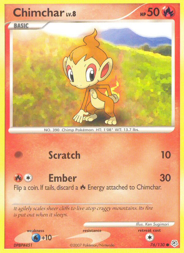 Chimchar (76/130) [Diamond & Pearl: Base Set] | Eastridge Sports Cards & Games