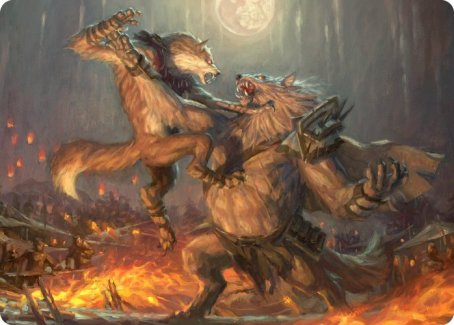 Duel for Dominance Art Card [Innistrad: Midnight Hunt Art Series] | Eastridge Sports Cards & Games