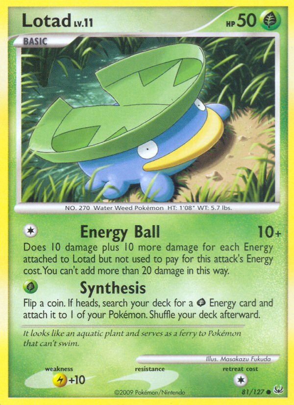 Lotad (81/127) [Platinum: Base Set] | Eastridge Sports Cards & Games