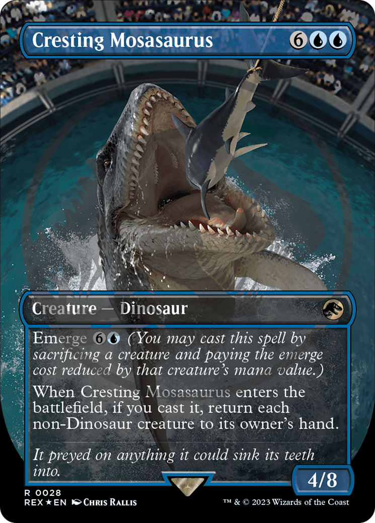 Cresting Mosasaurus Emblem (Borderless) [Jurassic World Collection Tokens] | Eastridge Sports Cards & Games