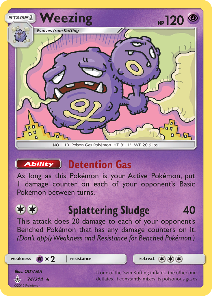 Weezing (74/214) [Sun & Moon: Unbroken Bonds] | Eastridge Sports Cards & Games