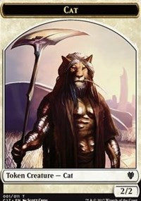 Cat (001) // Cat Warrior (008) Double-sided Token [Commander 2017 Tokens] | Eastridge Sports Cards & Games