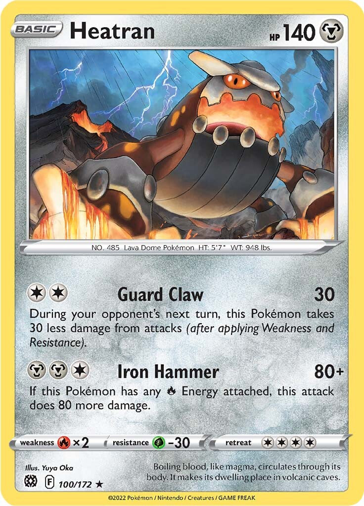 Heatran (100/172) [Sword & Shield: Brilliant Stars] | Eastridge Sports Cards & Games