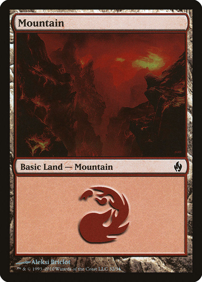 Mountain (32) [Premium Deck Series: Fire and Lightning] | Eastridge Sports Cards & Games