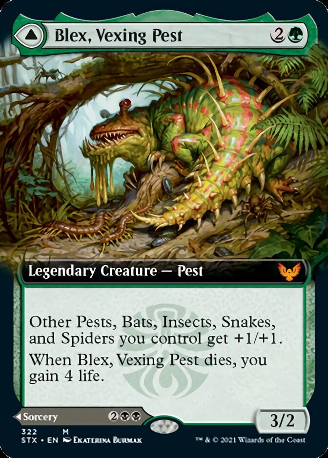 Blex, Vexing Pest // Search for Blex (Extended) [Strixhaven: School of Mages] | Eastridge Sports Cards & Games
