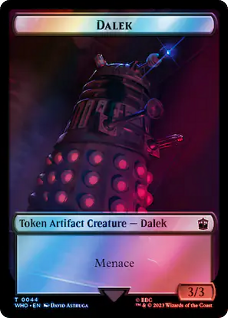 Dalek // Alien Salamander Double-Sided Token (Surge Foil) [Doctor Who Tokens] | Eastridge Sports Cards & Games