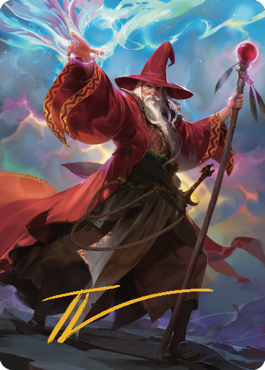 Elminster Art Card (36) (Gold-Stamped Signature) [Commander Legends: Battle for Baldur's Gate Art Series] | Eastridge Sports Cards & Games