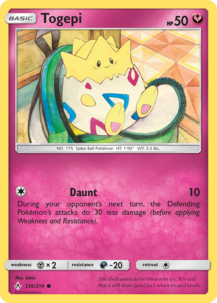 Togepi (136/214) [Sun & Moon: Unbroken Bonds] | Eastridge Sports Cards & Games