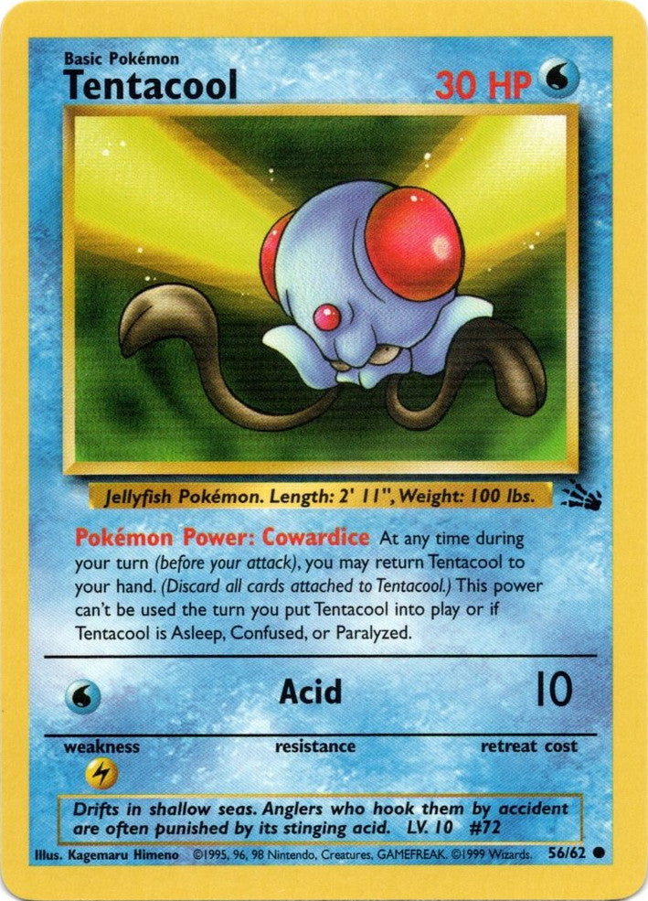 Tentacool (56/62) [Fossil Unlimited] | Eastridge Sports Cards & Games