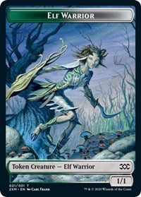 Elf Warrior // Plant Double-sided Token [Double Masters Tokens] | Eastridge Sports Cards & Games