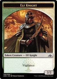 Elf Knight // Saproling Token [GRN Guild Kit Tokens] | Eastridge Sports Cards & Games