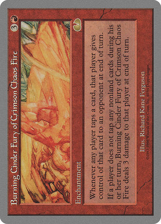 Burning Cinder Fury of Crimson Chaos Fire [Unglued] | Eastridge Sports Cards & Games