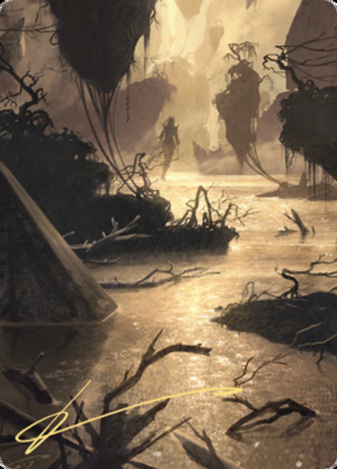 Murkwater Pathway Art Card (Gold-Stamped Signature) [Zendikar Rising Art Series] | Eastridge Sports Cards & Games