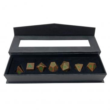 Heavy Metal D&D 7 Die set - Copper/Green | Eastridge Sports Cards & Games