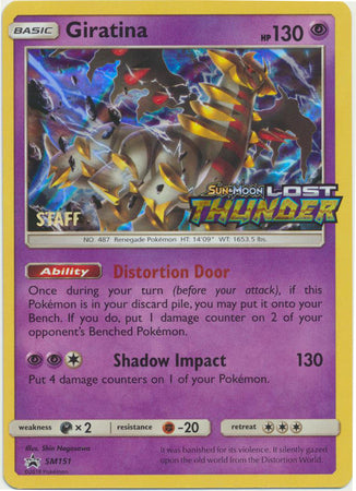 Giratina (SM151) (Staff Prerelease Promo) [Sun & Moon: Black Star Promos] | Eastridge Sports Cards & Games