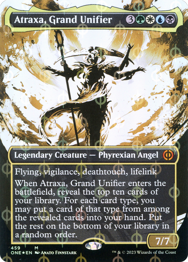 Atraxa, Grand Unifier (Borderless Ichor Step-and-Compleat Foil) [Phyrexia: All Will Be One] | Eastridge Sports Cards & Games