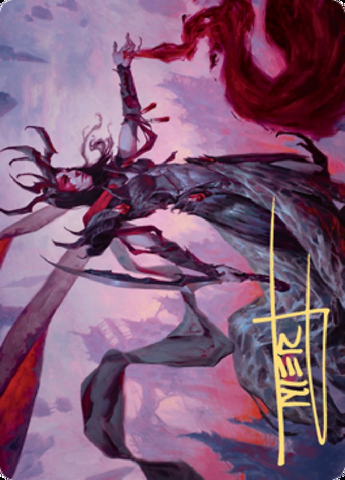 Drana, the Last Bloodchief Art Card (Gold-Stamped Signature) [Zendikar Rising Art Series] | Eastridge Sports Cards & Games