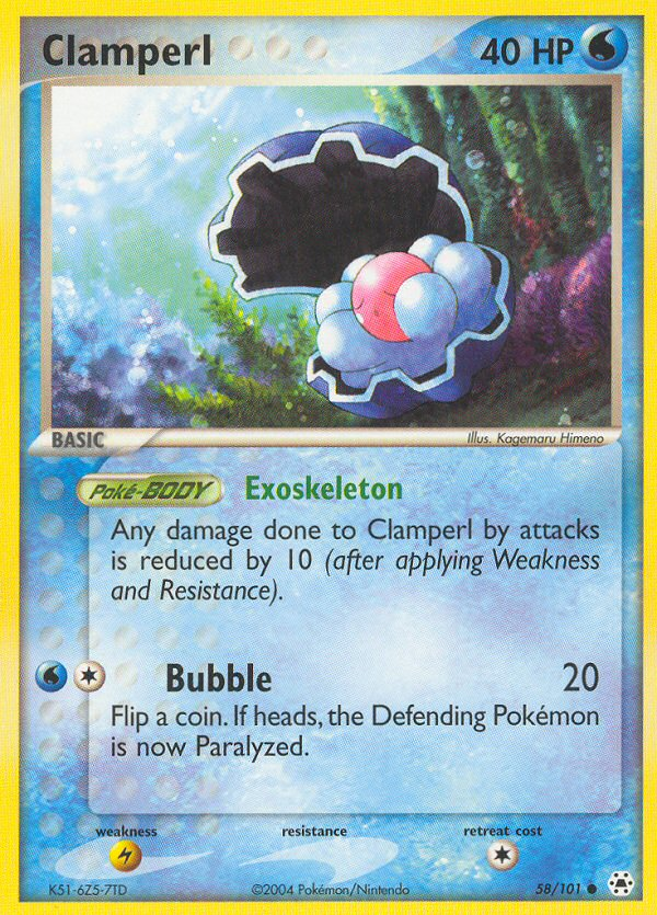 Clamperl (58/101) [EX: Hidden Legends] | Eastridge Sports Cards & Games