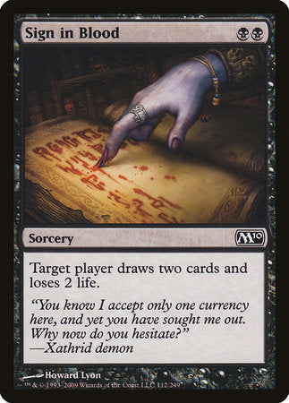 Sign in Blood [Magic 2010] | Eastridge Sports Cards & Games
