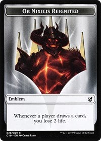 Ob Nixilis, Reignited Emblem // Zombie (010) Double-sided Token [Commander 2019] | Eastridge Sports Cards & Games