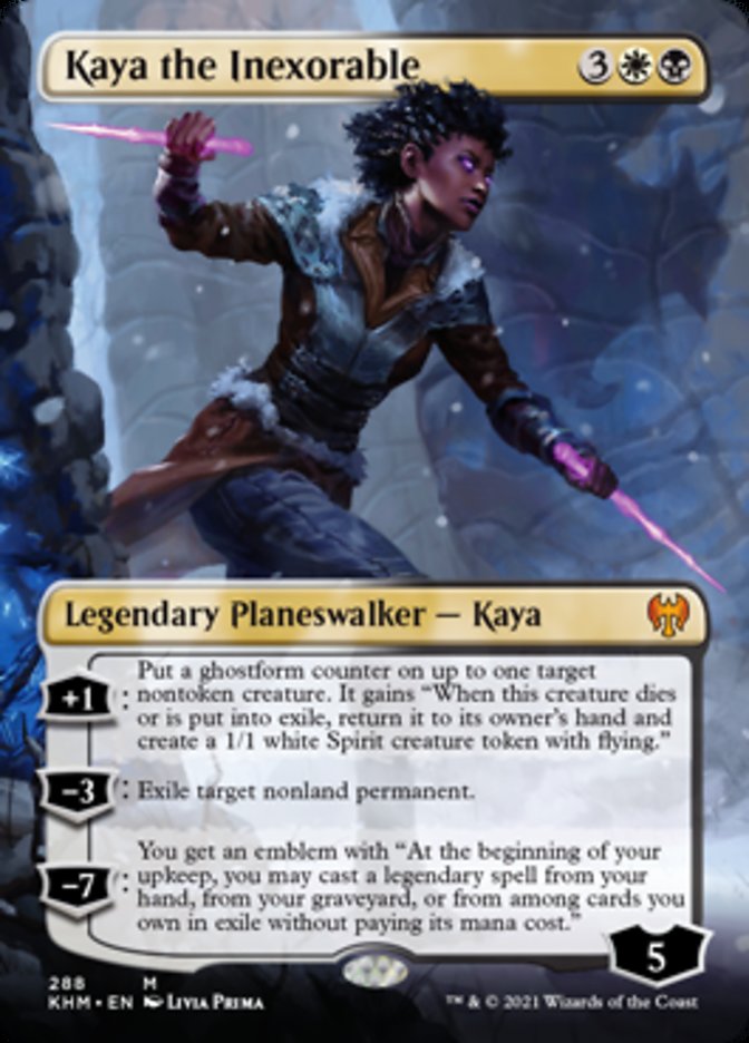 Kaya the Inexorable (Borderless) [Kaldheim] | Eastridge Sports Cards & Games