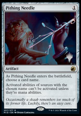 Pithing Needle (Promo Pack) [Innistrad: Midnight Hunt Promos] | Eastridge Sports Cards & Games